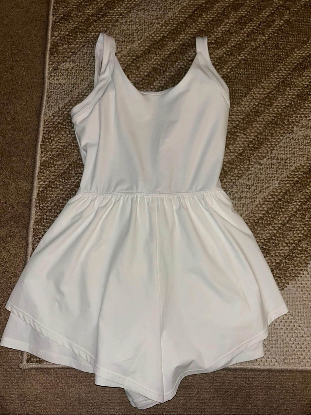White Sleeveless One-Piece Romper